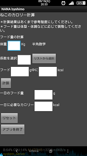 猫のカロリー計算・キャットフード量の計算 NANA