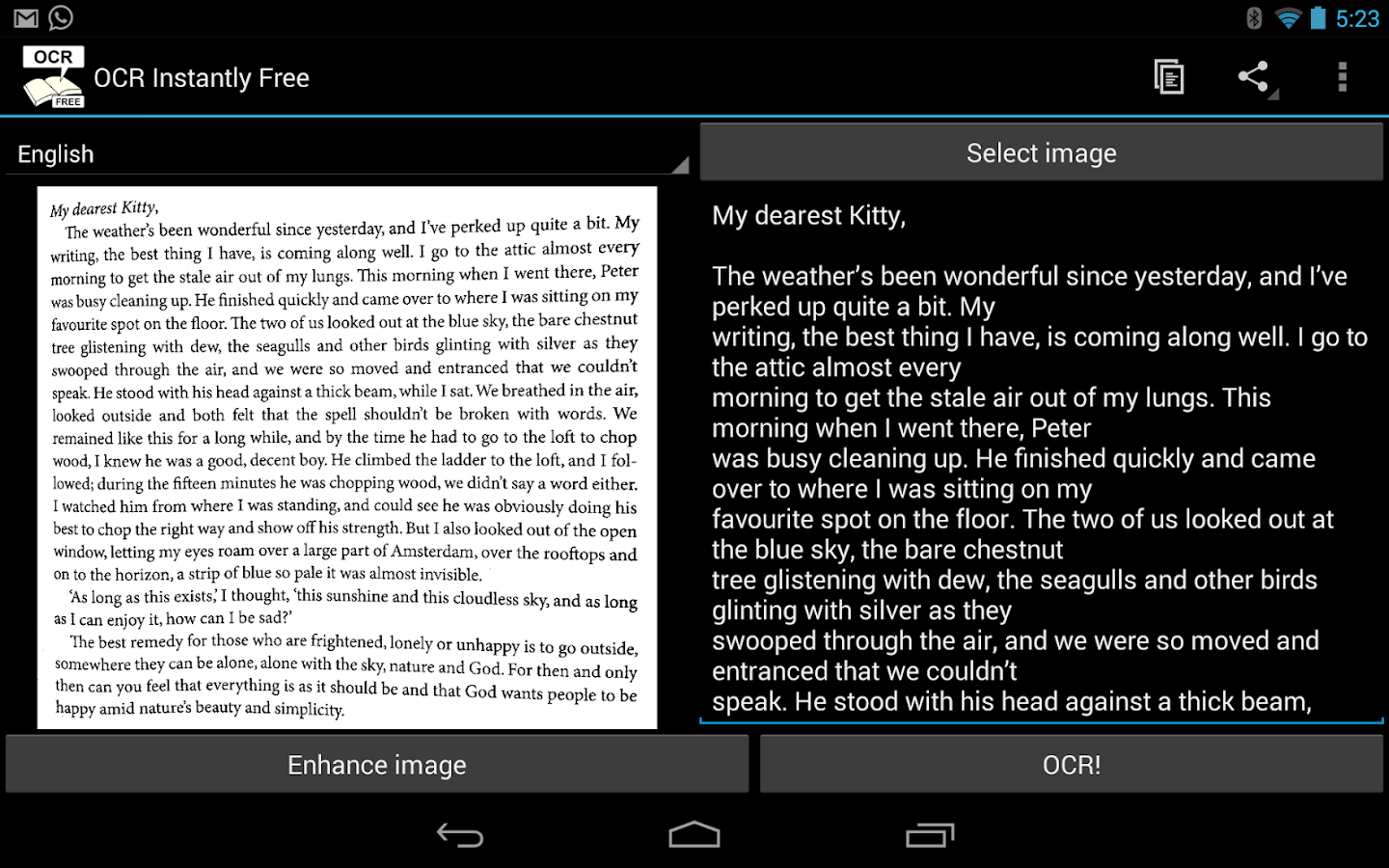   OCR Instantly Pro: captura de tela 