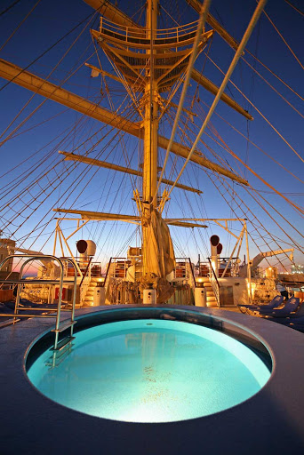 Royal-Clipper-whirlpool - Take a relaxing dip in the whirlpool while cruising aboard Royal Clipper.