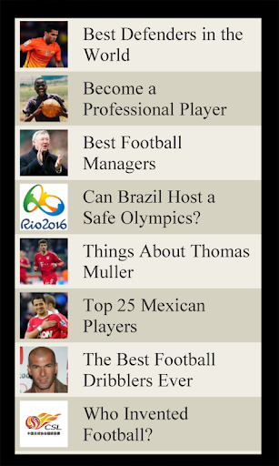 Football Lists Soccer