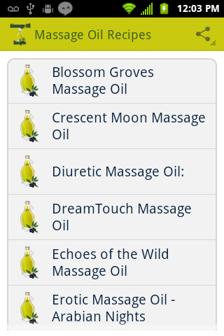 Massage Oil Recipes