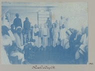 Hindostaanse contractarbeiders in het immigrantendepot