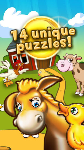 Animal puzzle for kids farm HD