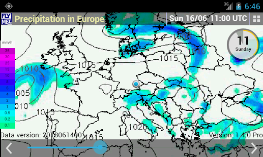 Android application FlyMET Pro - Weather forecast screenshot