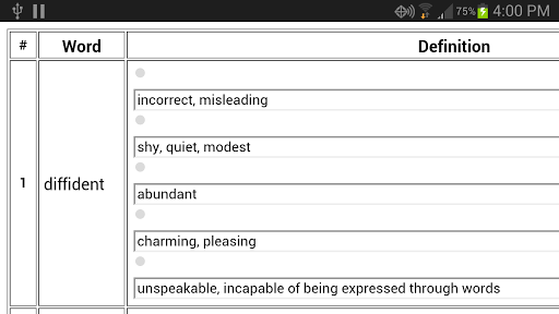 SAT Vocab and Root Words Test