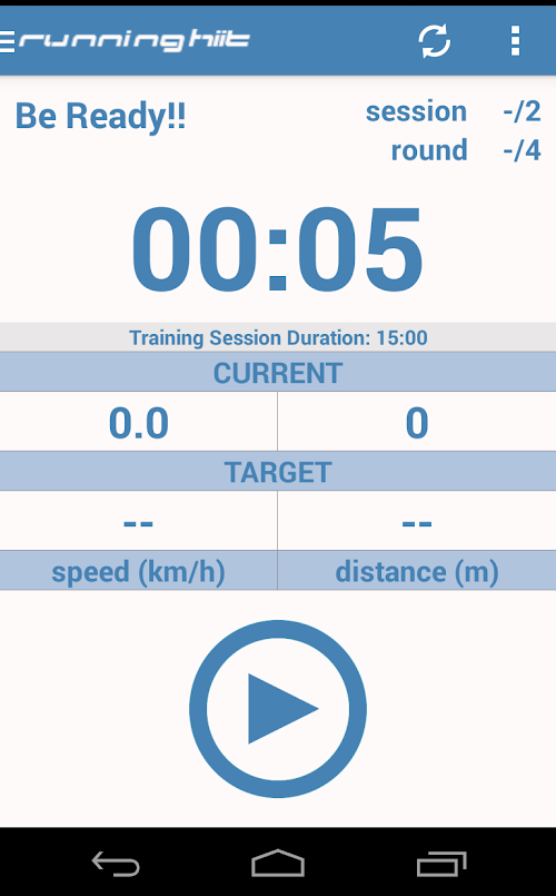 Android application Running HIIT pro screenshort