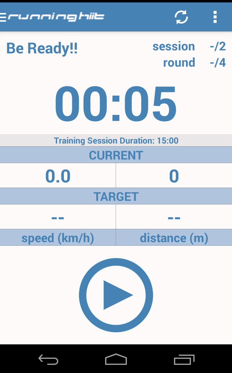 Running HIIT pro Screen 1