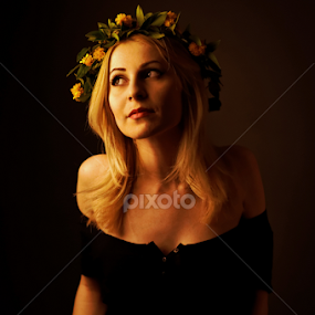 A penny for your thought by Stirbu Eduard Aurel - People Portraits of Women