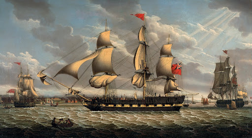 British Merchantman in the River Mersey off Liverpool - Robert Salmon