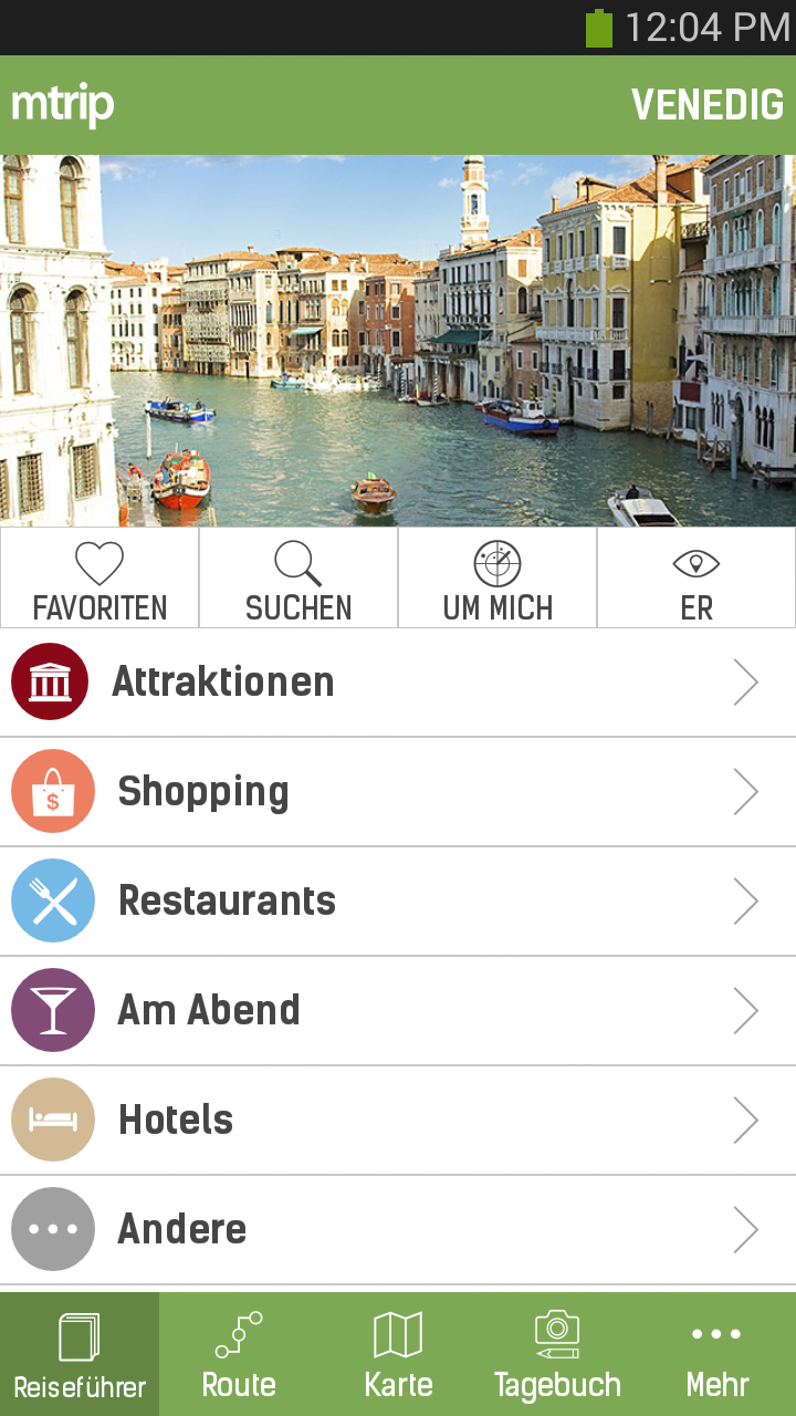Android application Venice Travel Guide – mTrip screenshort