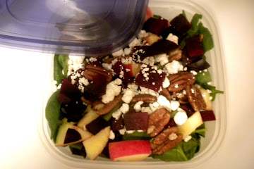 Roasted Beet and Spinach Salad with Goat Cheese