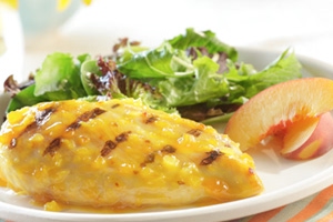 Grilled and Glazed Peachy Chicken