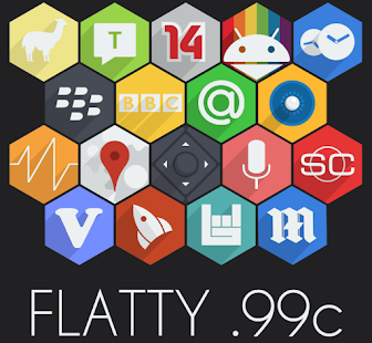 Flatty - A Flat Hex Icon Pack - screenshot thumbnail