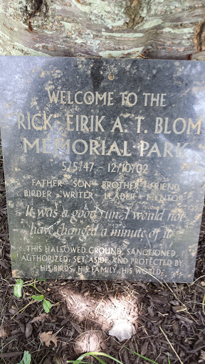 Rick Erik A. T.  Blom Memorial Plaque 