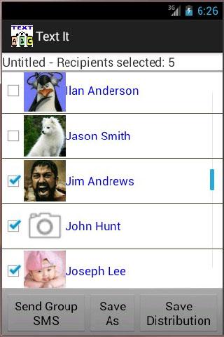Text It Group SMS Screen 1
