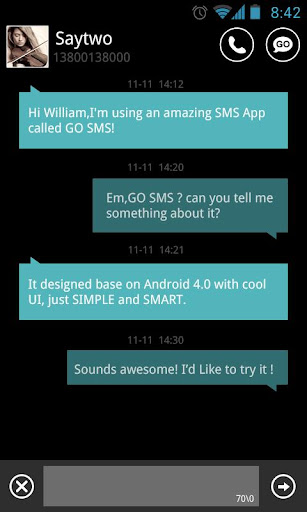 【免費個人化App】GOSMS WP8 Teal Theme-APP點子