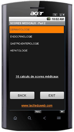 SCORES MEDICAUX part.2