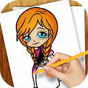 Learn to Draw Frozen Anna mobile app icon