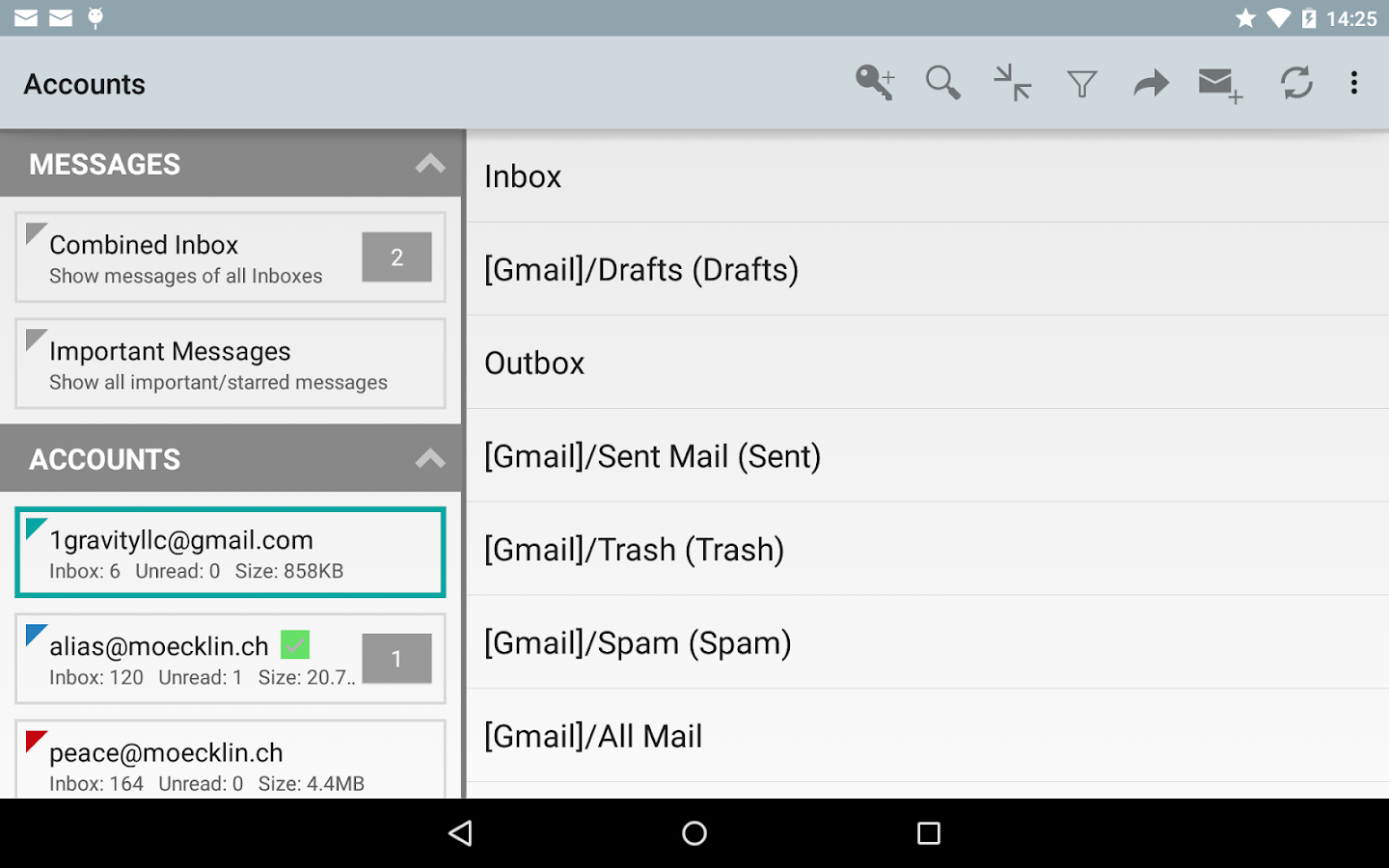   K-@ Mail Pro - Email App- หน้าจอ 