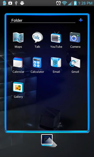 【免費個人化App】Blue 3D Optimus B NextLauncher-APP點子