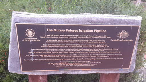 Murray Futures Irrigation Pipeline Plaque