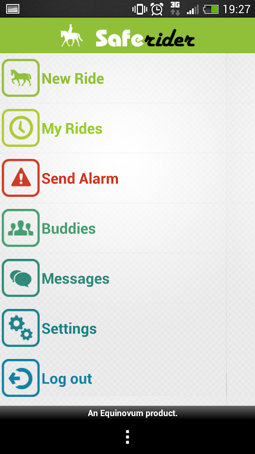 Android application SafeRider screenshort