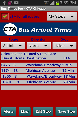 CTA Bus Tracker Pro