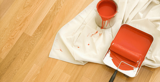 red paint. perfect for nice smooth plastered walls