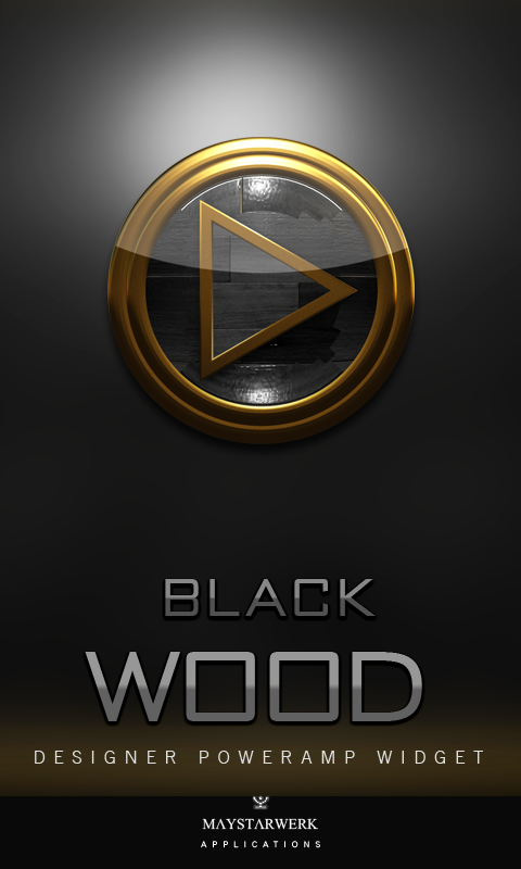 Android application Poweramp Widget Black Wood screenshort