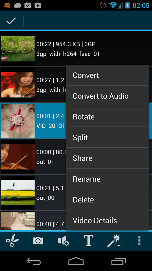 AndroVid Pro Video Editor - screenshot