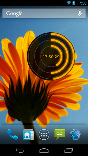 Scroll clock widget