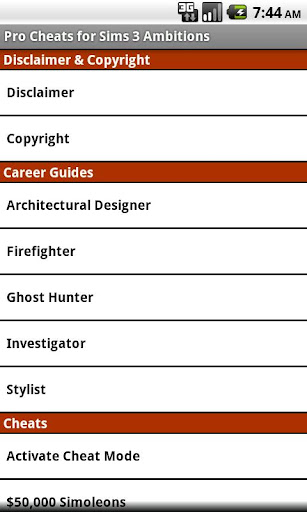【免費書籍App】Pro Cheats - Sims 3 Ambitions-APP點子