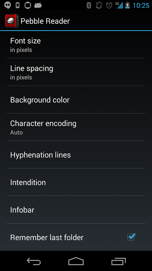 Text Reader for Pebble - screenshot