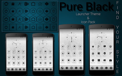 【免費個人化App】Apex/Nova - Pure Black Icons-APP點子