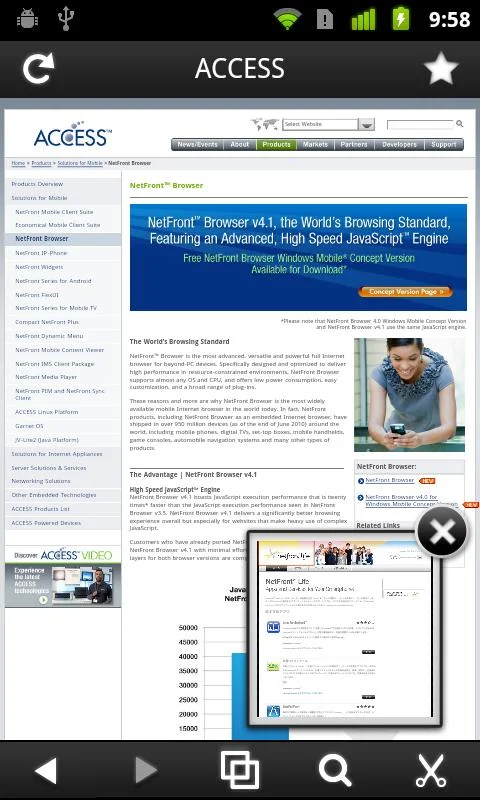 NetFront Life Browser - screenshot