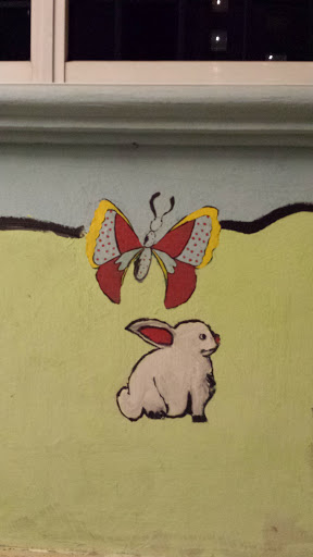 Bunny Dreaming of Being a Butterfly Mural 