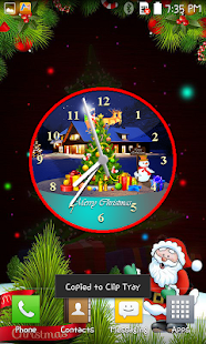 download Christmas Clock live wallpaper free