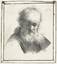 Hoofd van een bebaarde oude man