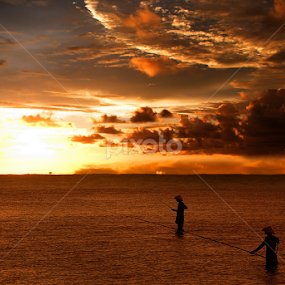 The Fisherman Sunset by A Friyana Wiradikarta - Landscapes Sunsets & Sunrises