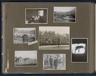 Diverse afbeeldingen van onder meer Jaap en Eva Pennink, hun huis aan de Apollolaan en grootvader Pennink