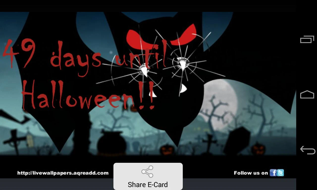 Halloween countdown E-Cards на Андроид