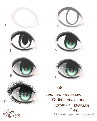 How to draw eye tips