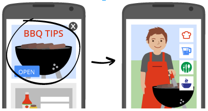 Mobile app engagement ad