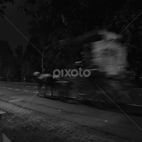 night...street by Dipa Chatterjee - Black & White Street & Candid