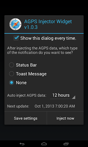 AGPS Injector Widget