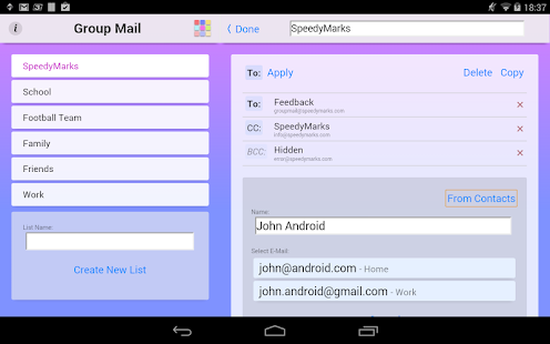  Group Mail Free – Vignette de la capture d'écran  