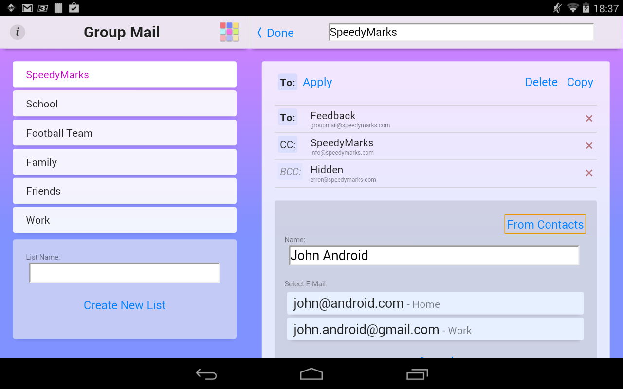   Group Mail Free – Capture d'écran 