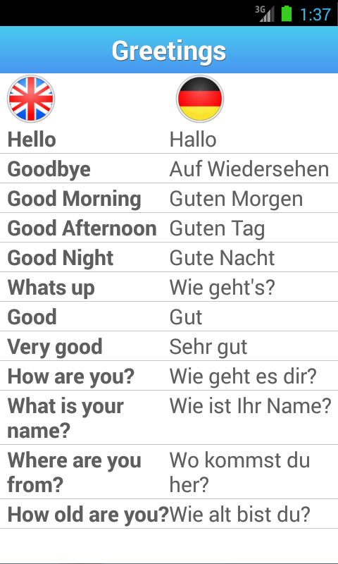 German Vocabulary Lists - Android Apps on Google Play