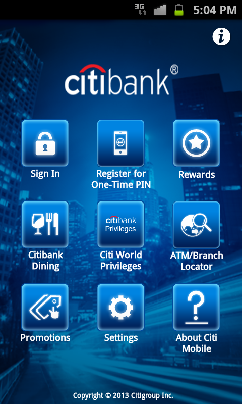 Citibank Australia - screenshot
