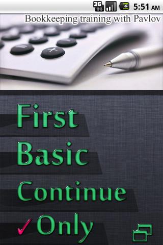 Android application Bookkeeping training screenshort